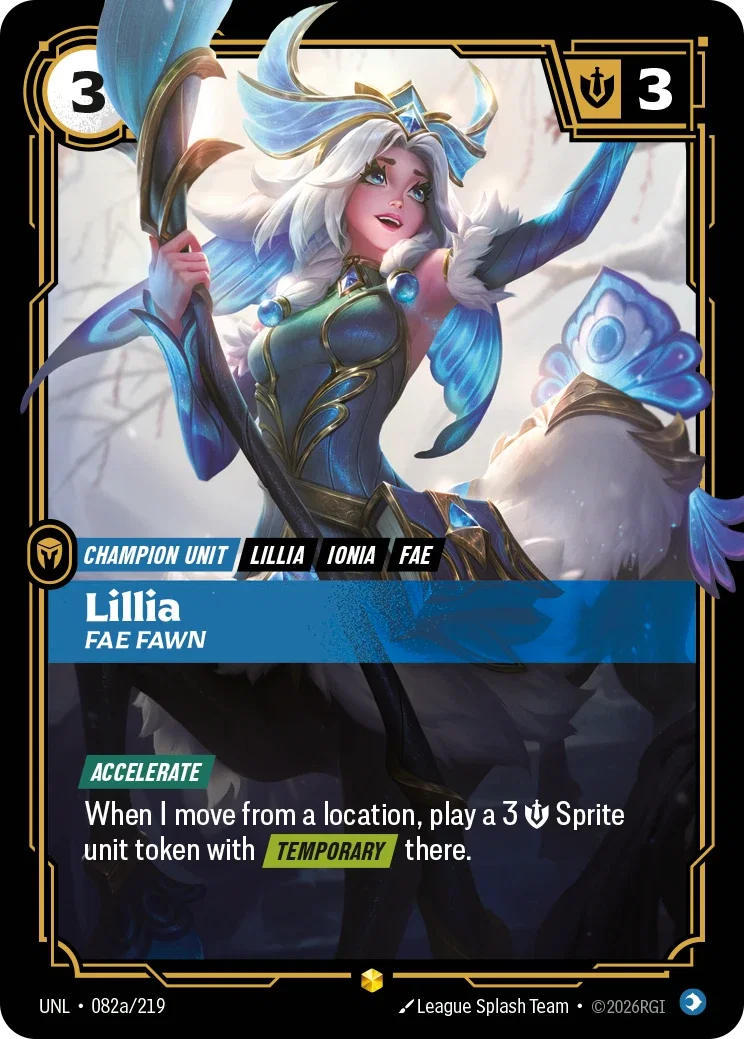 Lillia, Fae Fawn - UNL-082a - Unleashed - Riftbound card