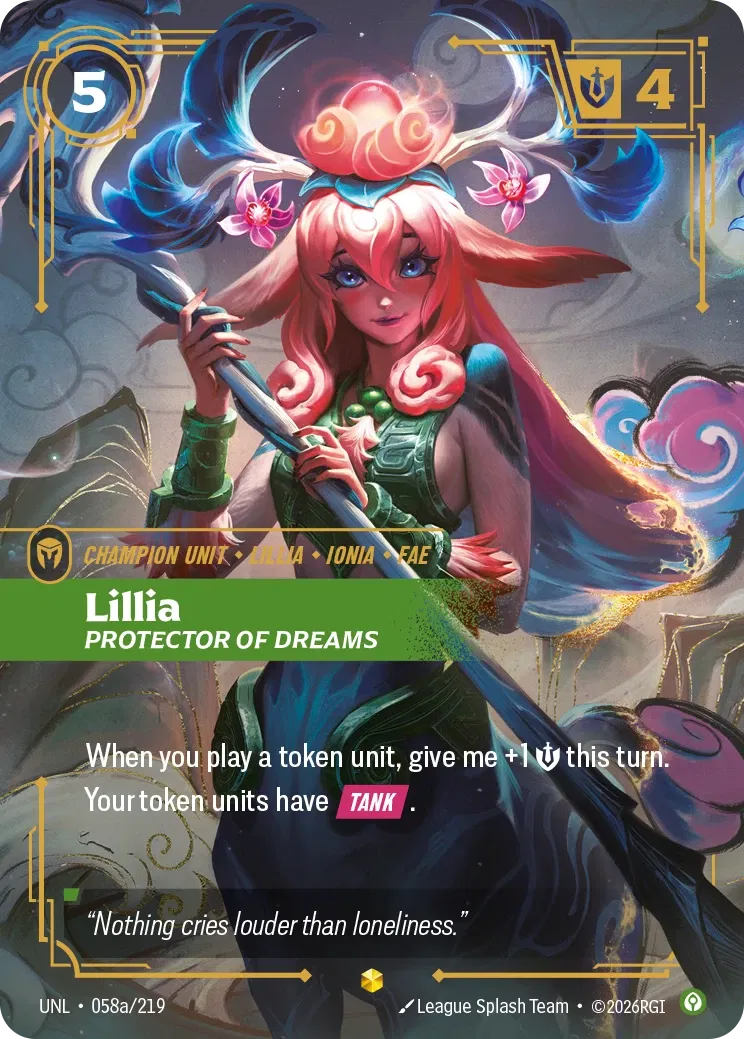 Lillia, Protector of Dreams - UNL-058a - Unleashed - Riftbound card