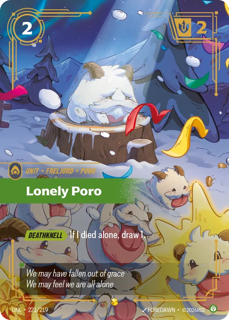 Lonely Poro - UNL-221 - Unleashed - Riftbound card