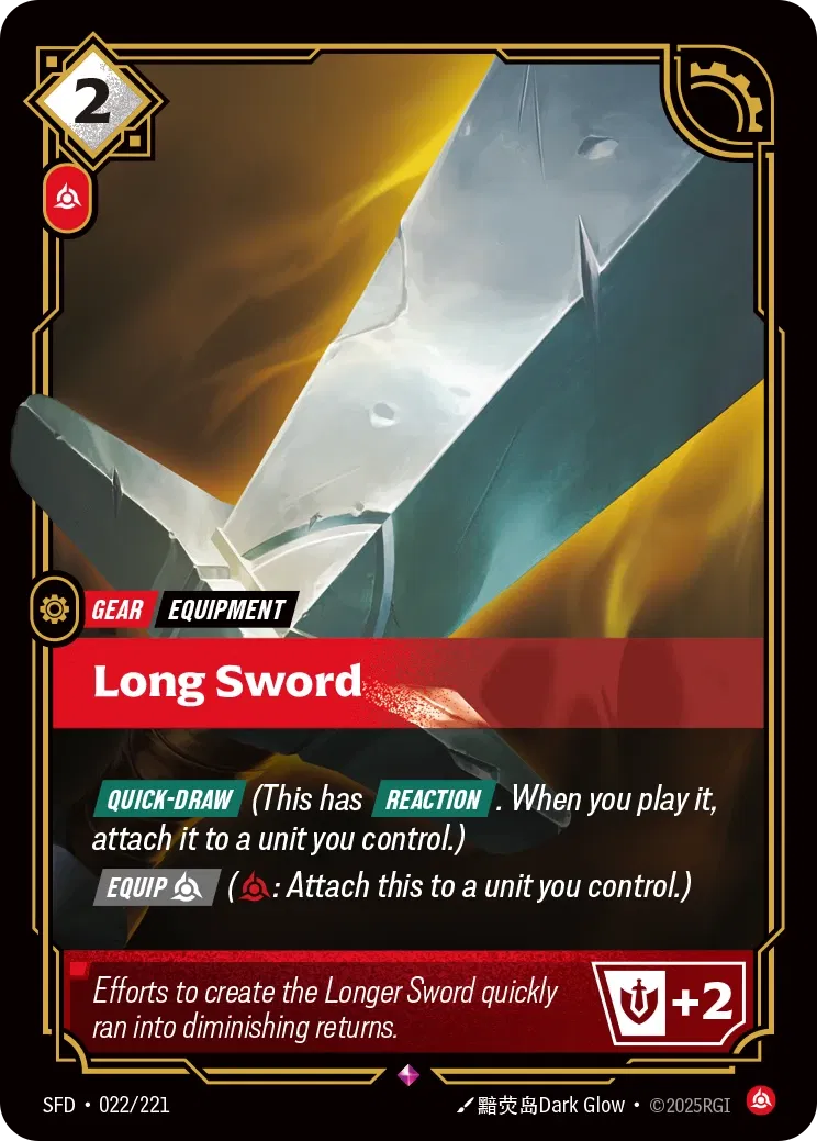 Long Sword - SFD-022 - Spiritforged - Riftbound card