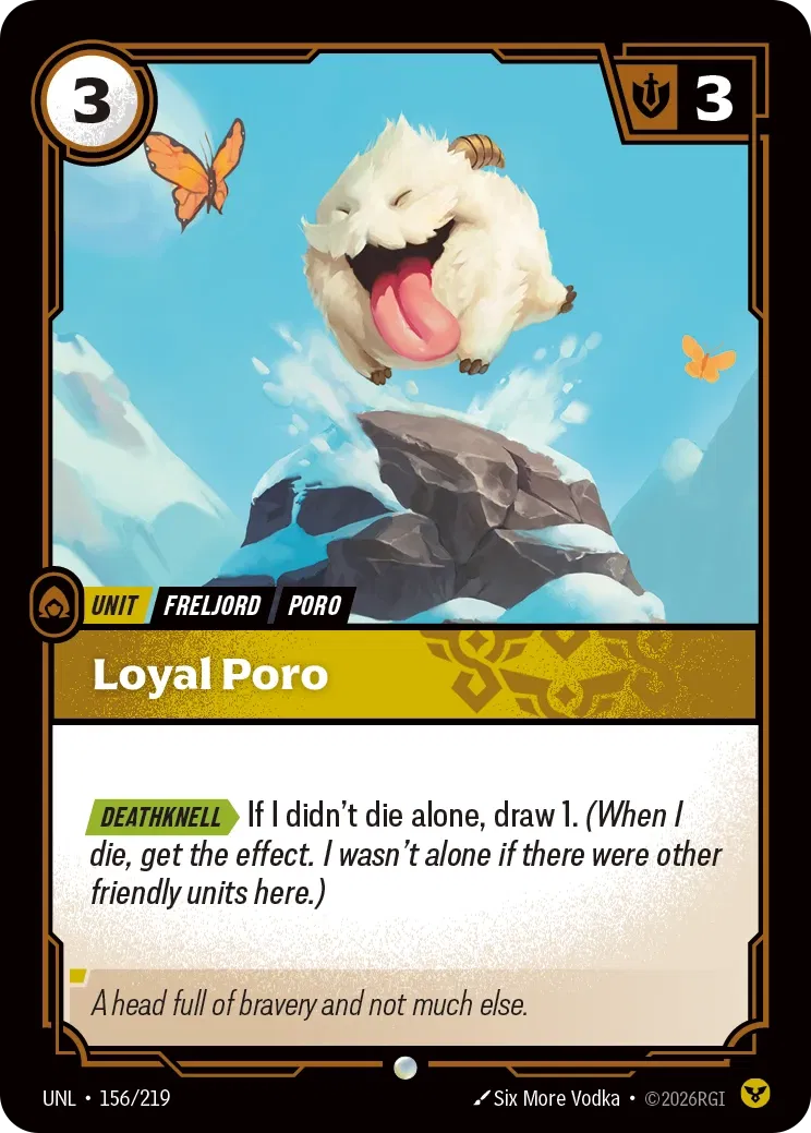 Loyal Poro - UNL-156 - Unleashed - Riftbound card