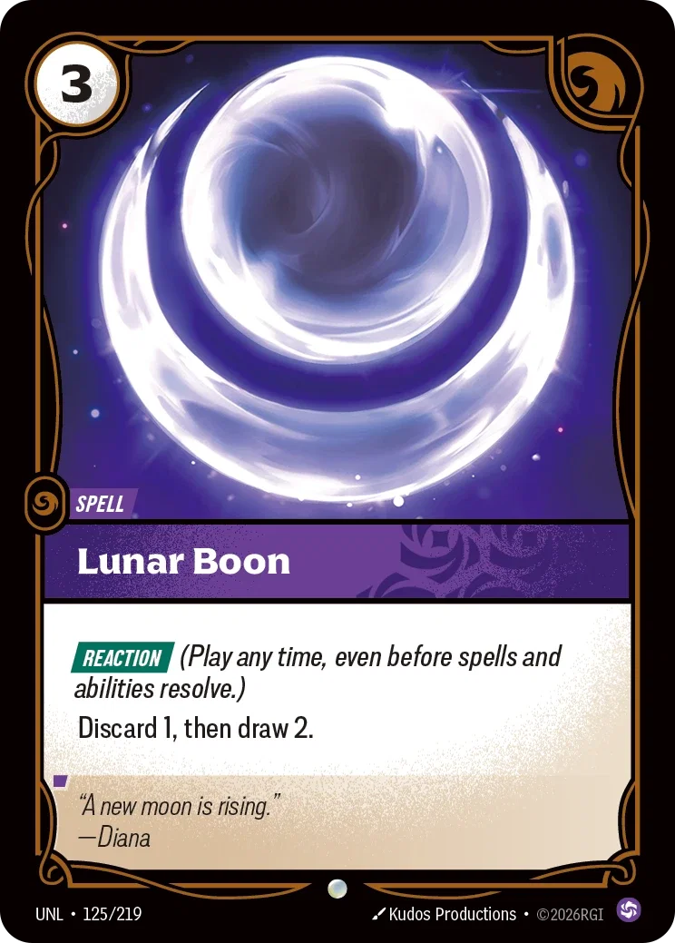 Lunar Boon - UNL-125 - Unleashed - Riftbound card