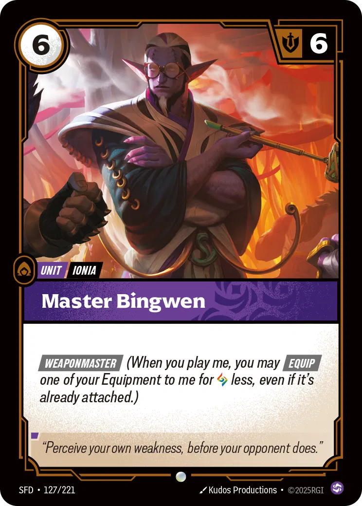 Master Bingwen - SFD-127 - Spiritforged - Riftbound card
