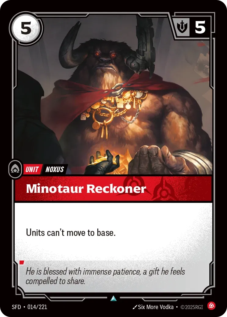 Minotaur Reckoner - SFD-014 - Spiritforged - Riftbound card