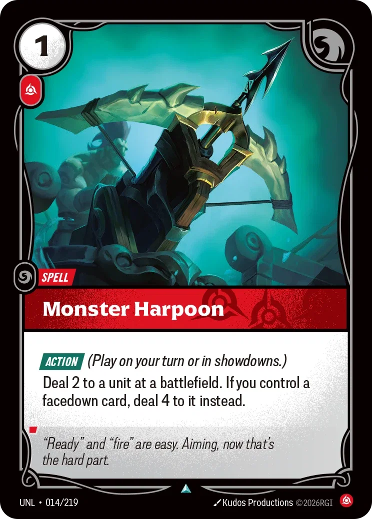 Monster Harpoon - UNL-014 - Unleashed - Riftbound card