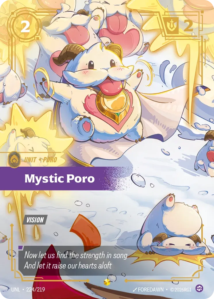 Mystic Poro - UNL-224 - Unleashed - Riftbound card