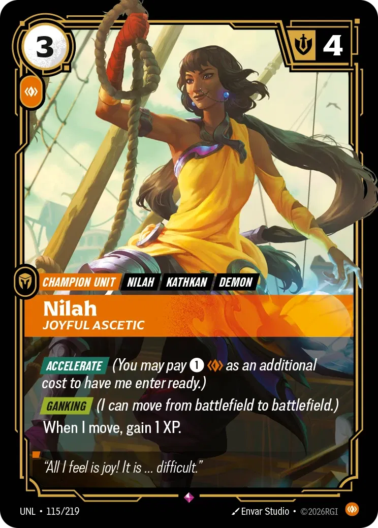 Nilah, Joyful Ascetic - UNL-115 - Unleashed - Riftbound card