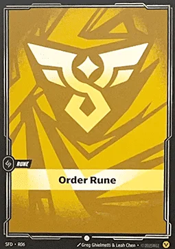 Order Rune - SFD-R06 - Spiritforged - Riftbound card