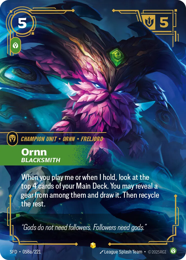 Ornn, Blacksmith - SFD-058a - Spiritforged - Riftbound card