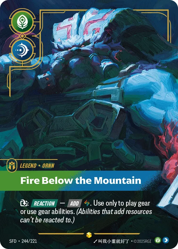Ornn, Fire Below the Mountain - SFD-244 - Spiritforged - Riftbound card