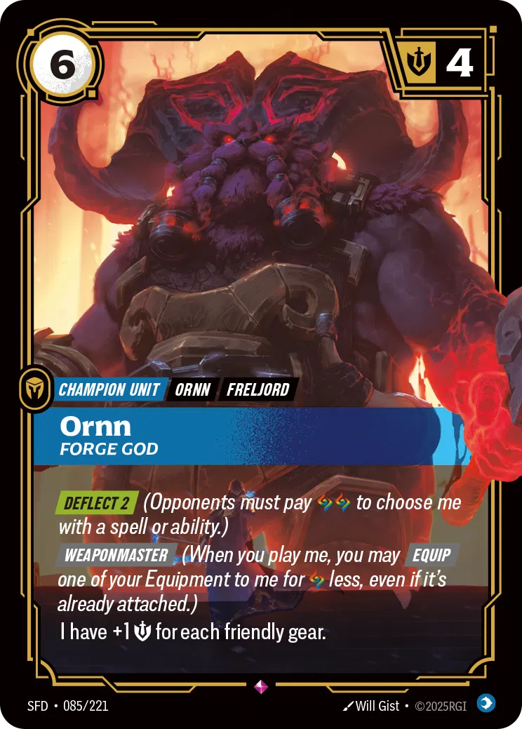 Ornn, Forge God - SFD-085 - Spiritforged - Riftbound card