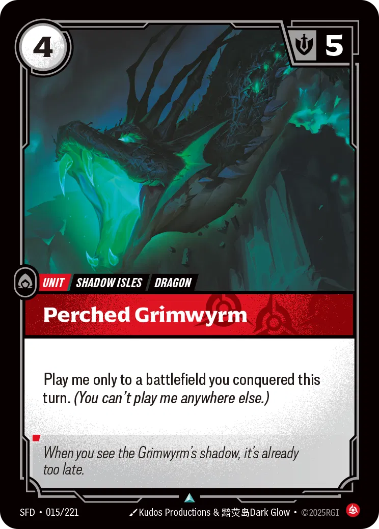 Perched Grimwyrm - SFD-015 - Spiritforged - Riftbound card