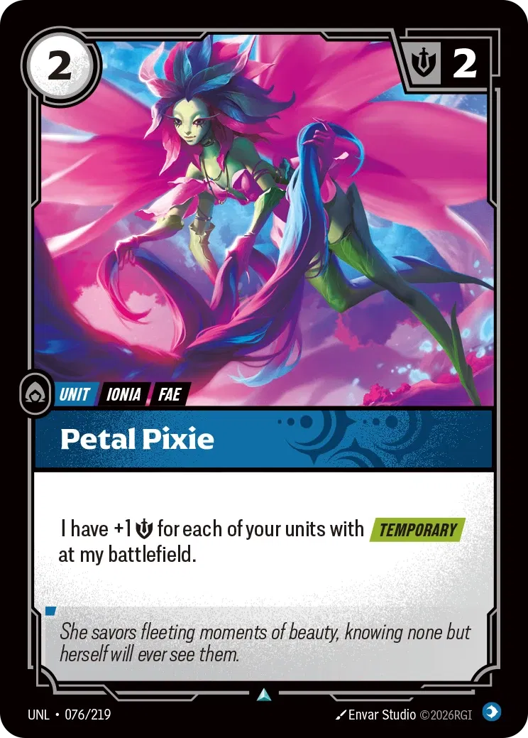Petal Pixie - UNL-076 - Unleashed - Riftbound card