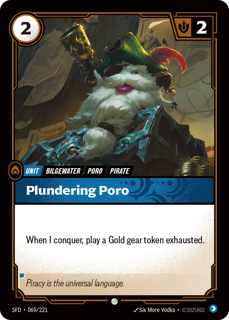 Plundering Poro - SFD-069 - Spiritforged - Riftbound card