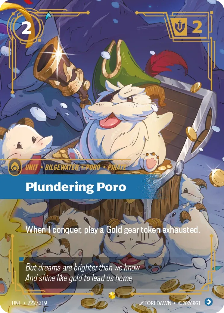 Plundering Poro - UNL-222 - Unleashed - Riftbound card