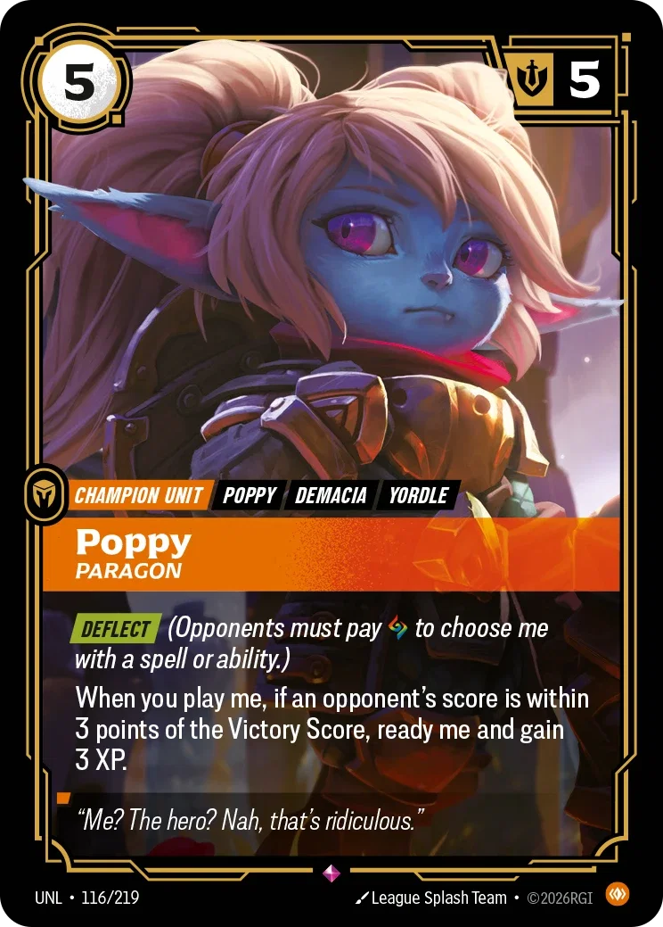 Poppy, Paragon - UNL-116 - Unleashed - Riftbound card