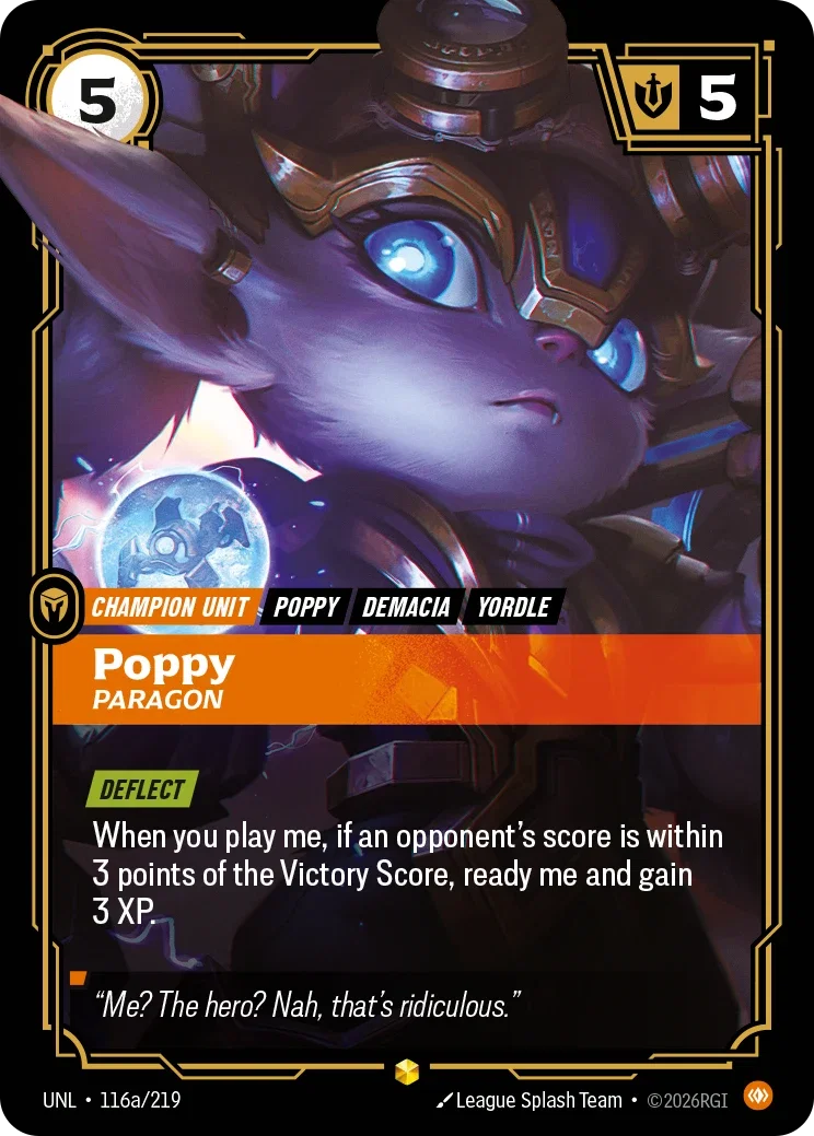 Poppy, Paragon - UNL-116a - Unleashed - Riftbound card