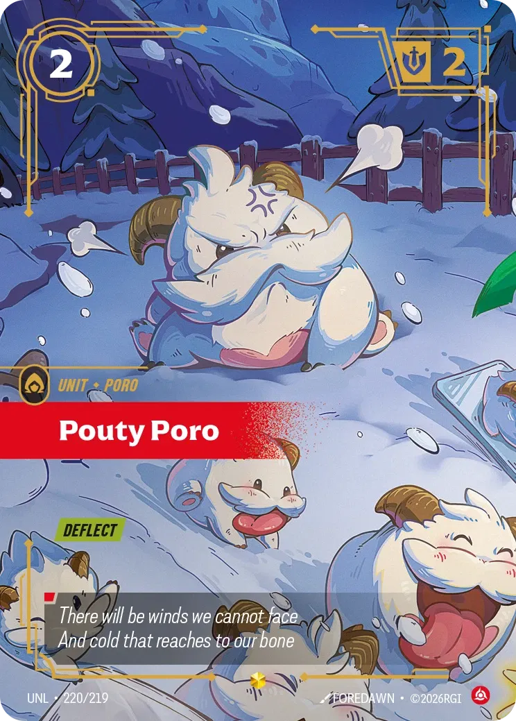 Pouty Poro - UNL-220 - Unleashed - Riftbound card