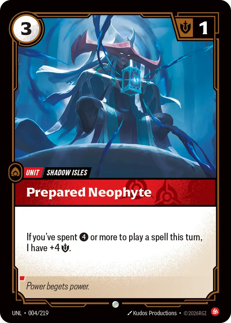 Prepared Neophyte - UNL-004 - Unleashed - Riftbound card