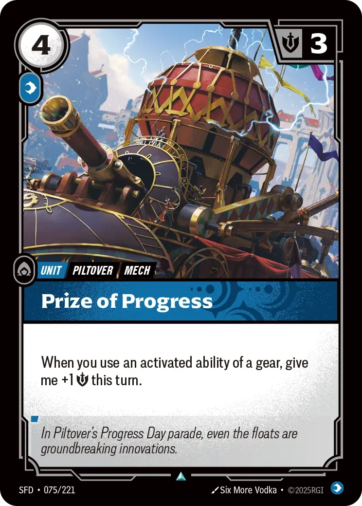 Prize of Progress - SFD-075 - Spiritforged - Riftbound card