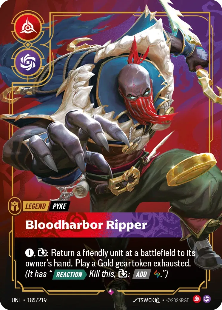 Pyke, Bloodharbor Ripper - UNL-185 - Unleashed - Riftbound card