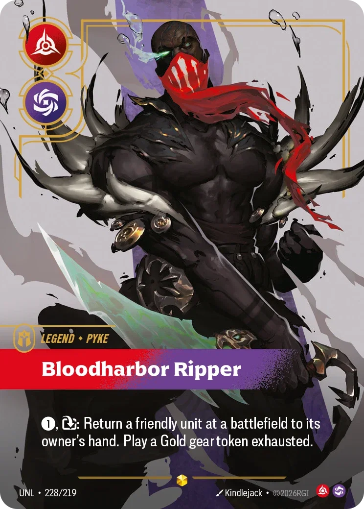 Pyke, Bloodharbor Ripper - UNL-228 - Unleashed - Riftbound card