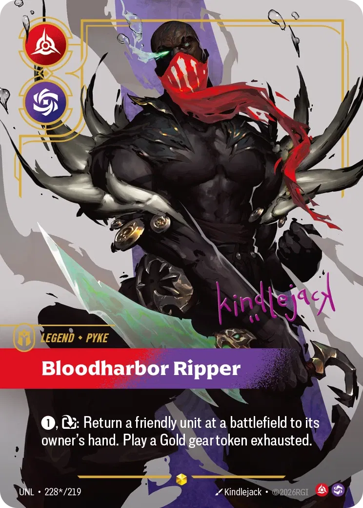 Pyke, Bloodharbor Ripper - UNL-228s - Unleashed - Riftbound card