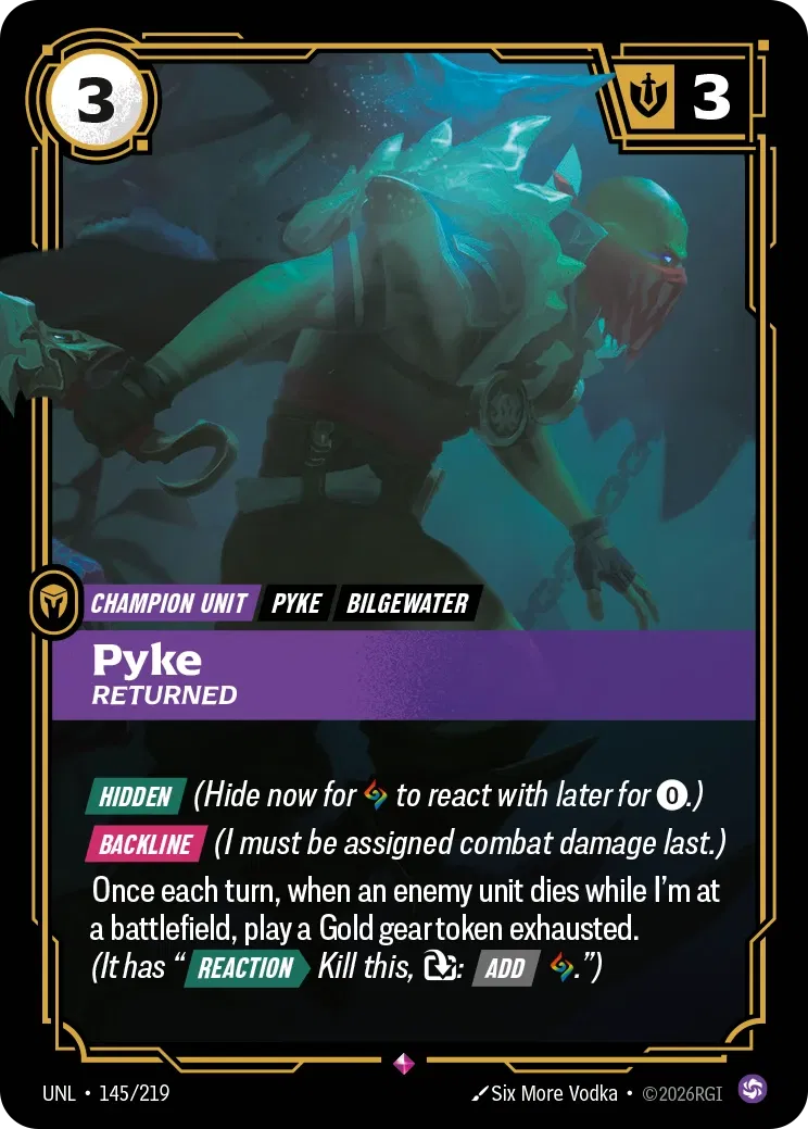 Pyke, Returned - UNL-145 - Unleashed - Riftbound card