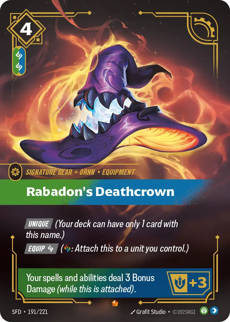 Rabadon’s Deathcrown - SFD-191 - Spiritforged - Riftbound card