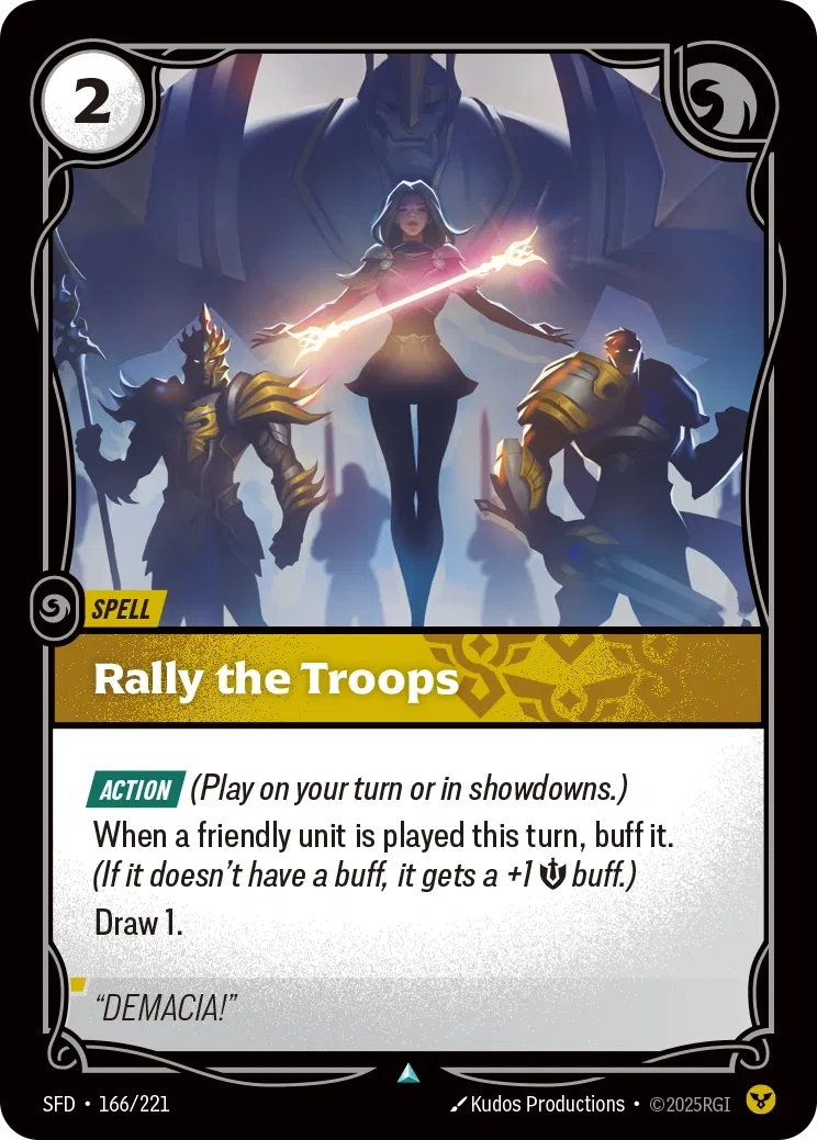 Rally the Troops - SFD-166 - Spiritforged - Riftbound card