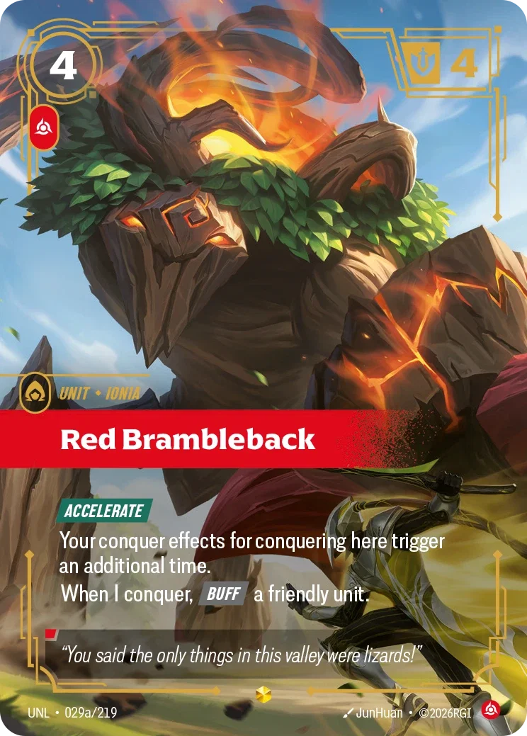 Red Brambleback - UNL-029a - Unleashed - Riftbound card