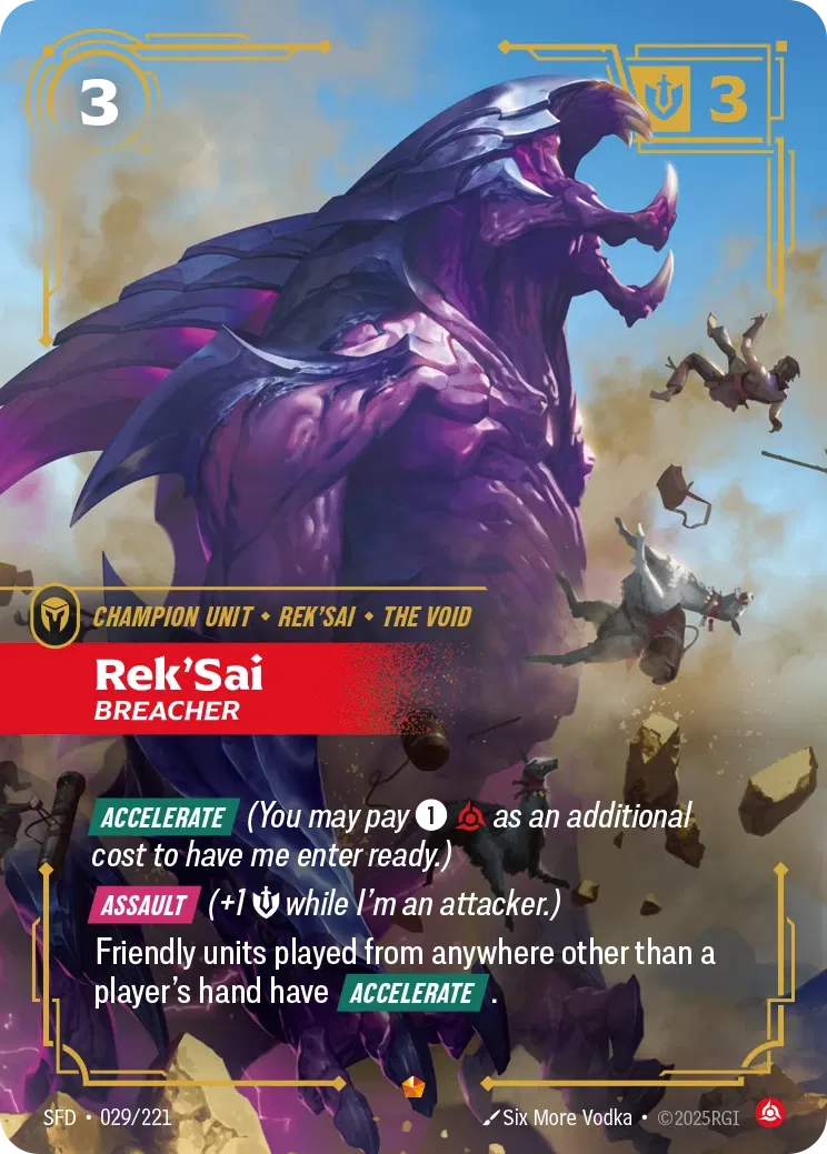 Rek’Sai Breacher - SFD-029 - Spiritforged - Riftbound card