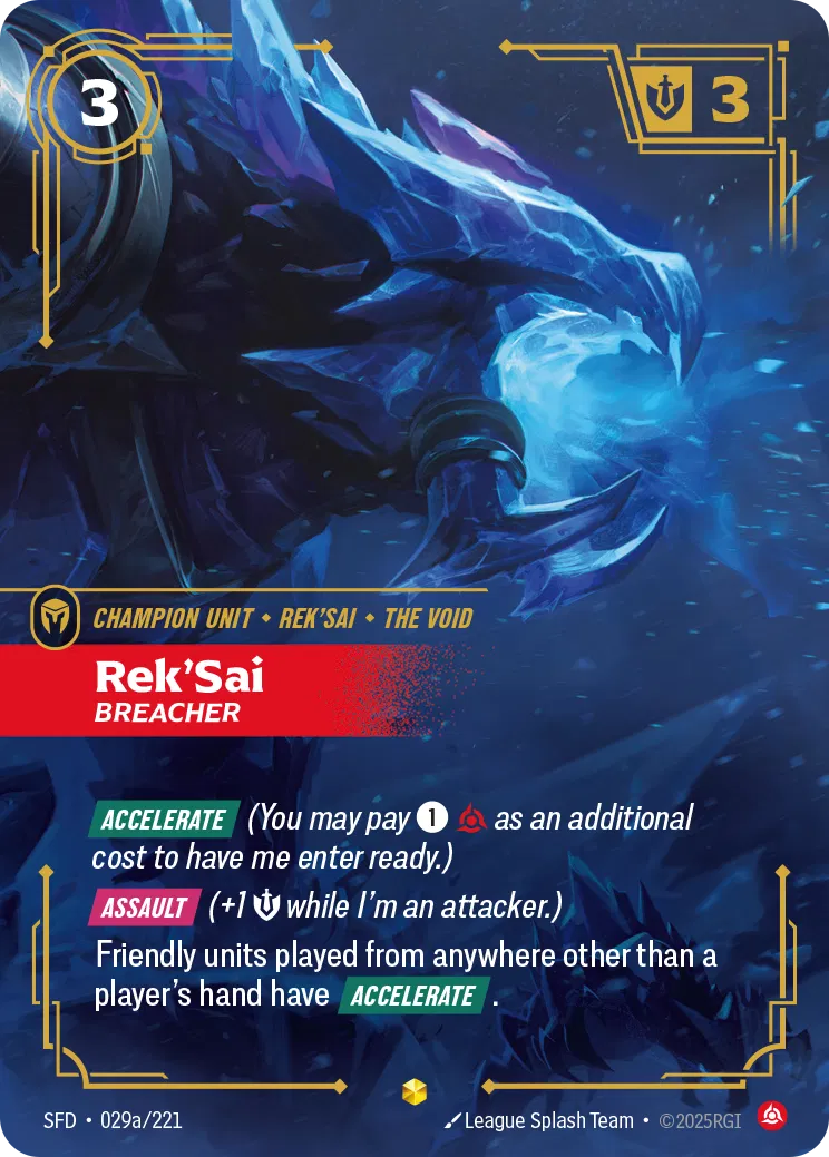 Rek’Sai Breacher - SFD-029a - Spiritforged - Riftbound card