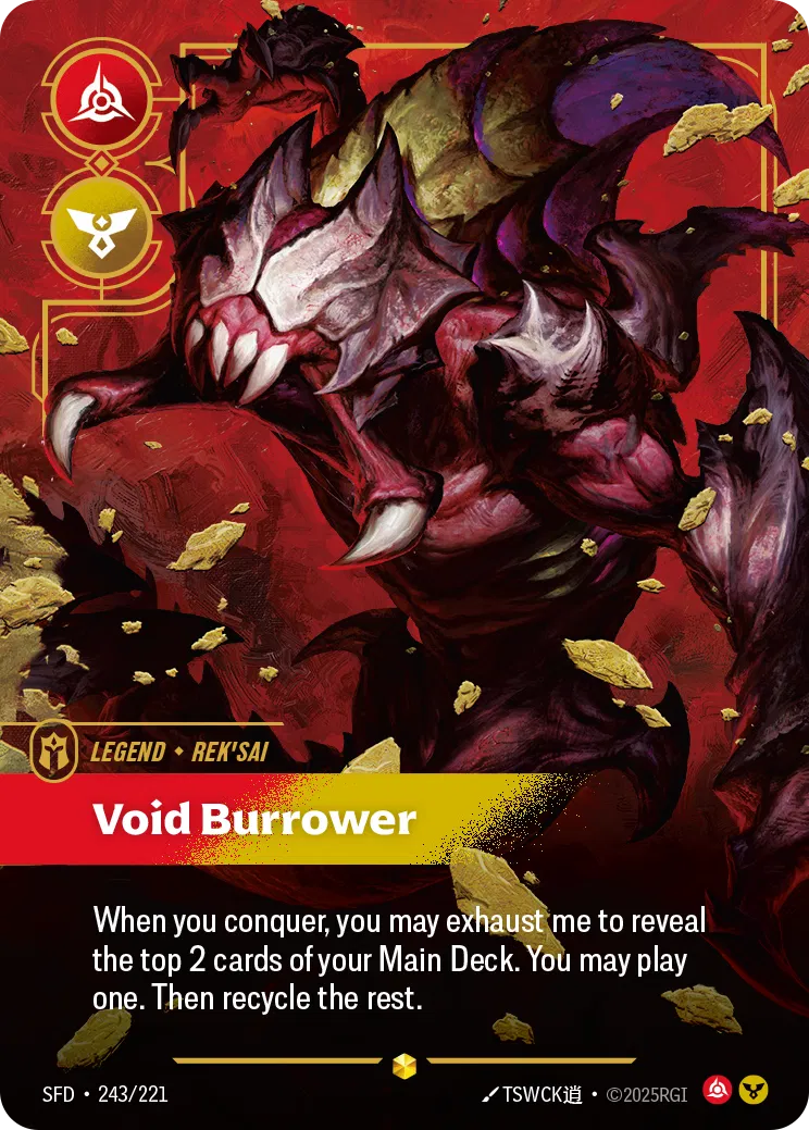 Rek’Sai, Void Burrower - SFD-243 - Spiritforged - Riftbound card