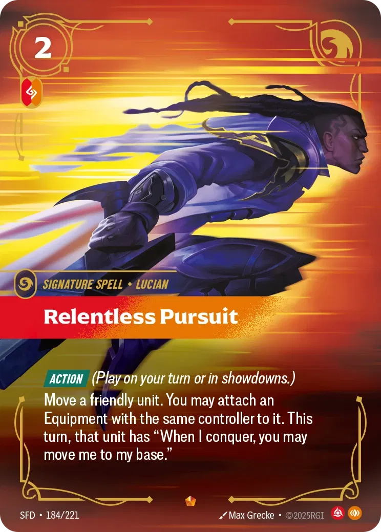 Relentless Pursuit - SFD-184 - Spiritforged - Riftbound card