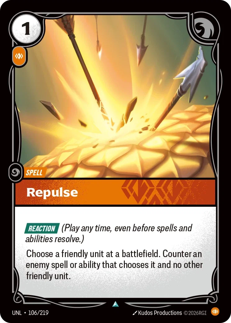 Repulse - UNL-106 - Unleashed - Riftbound card