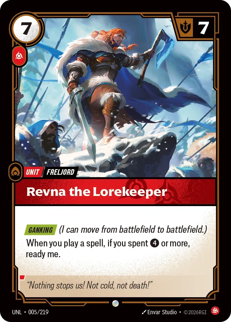 Revna the Lorekeeper - UNL-005 - Unleashed - Riftbound card