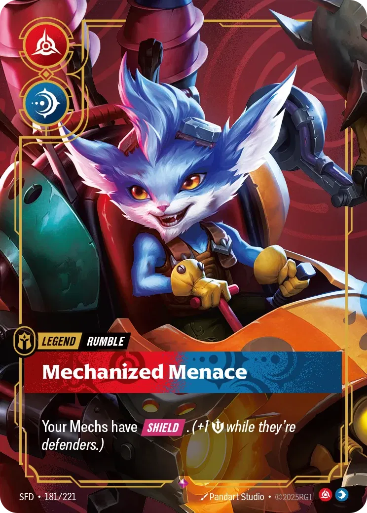 Rumble, Mechanized Menace - SFD-181 - Spiritforged - Riftbound card