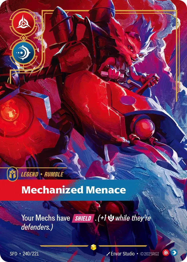 Rumble Mechanized Menace - SFD-240 - Spiritforged - Riftbound card
