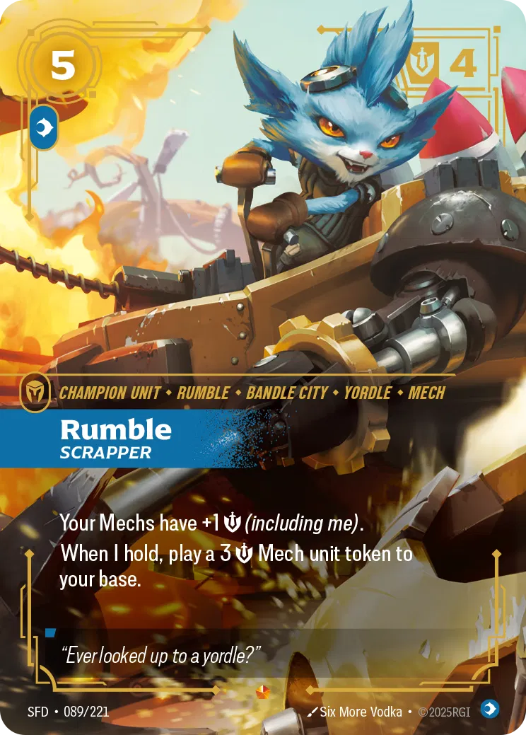 Rumble, Scrapper - SFD-089 - Spiritforged - Riftbound card