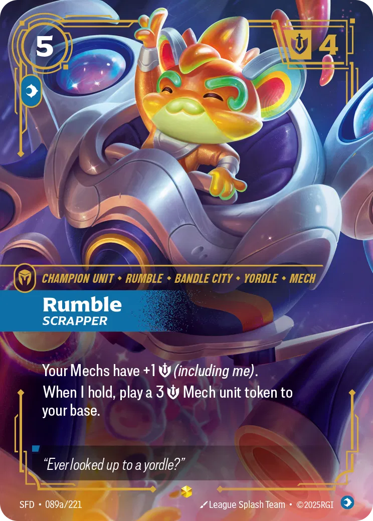 Rumble, Scrapper - SFD-089a - Spiritforged - Riftbound card