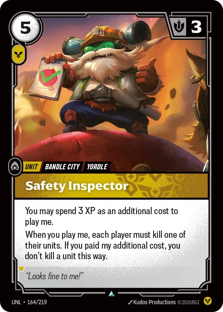 Safety Inspector - UNL-164 - Unleashed - Riftbound card