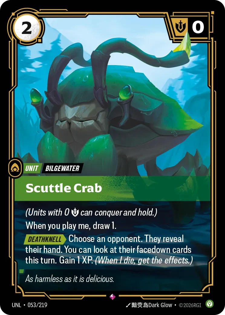 Scuttle Crab - UNL-053 - Unleashed - Riftbound card