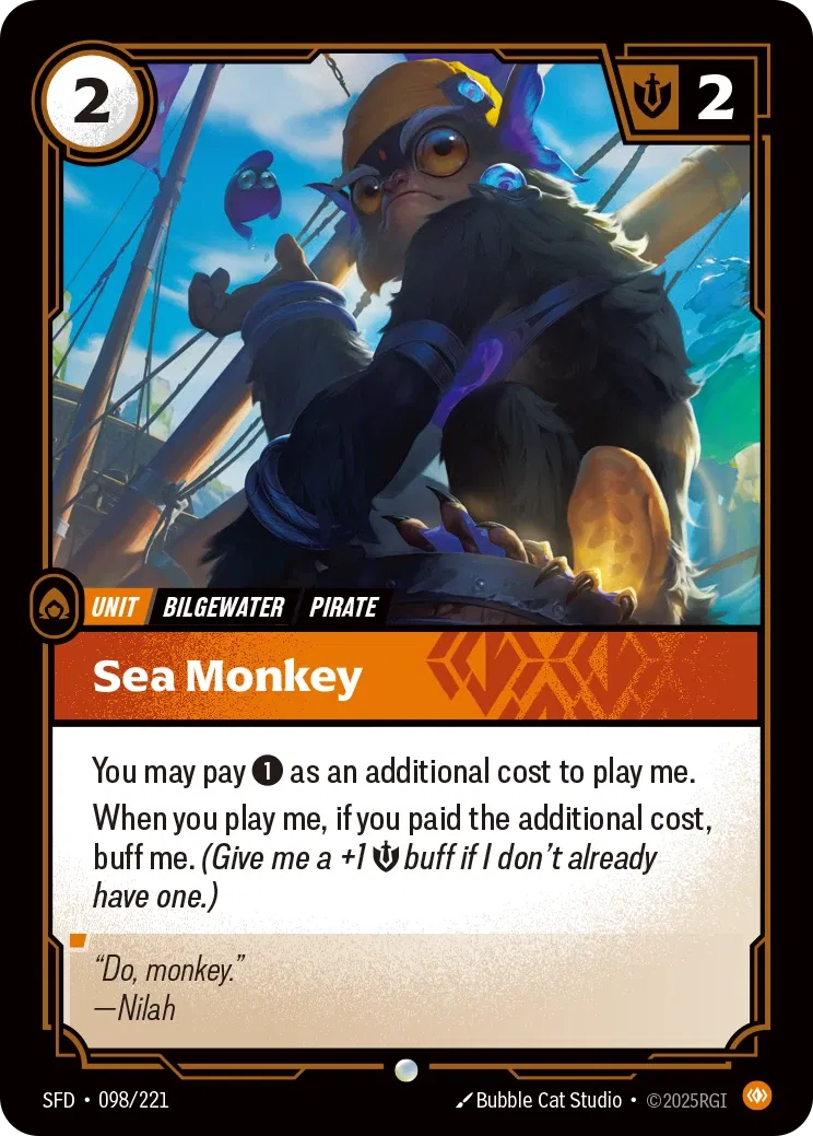 Sea Monkey - SFD-098 - Spiritforged - Riftbound card