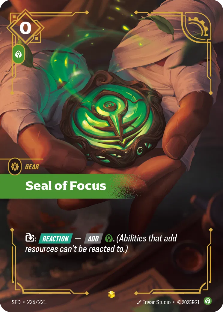 Seal of Focus - SFD-226 - Spiritforged - Riftbound card