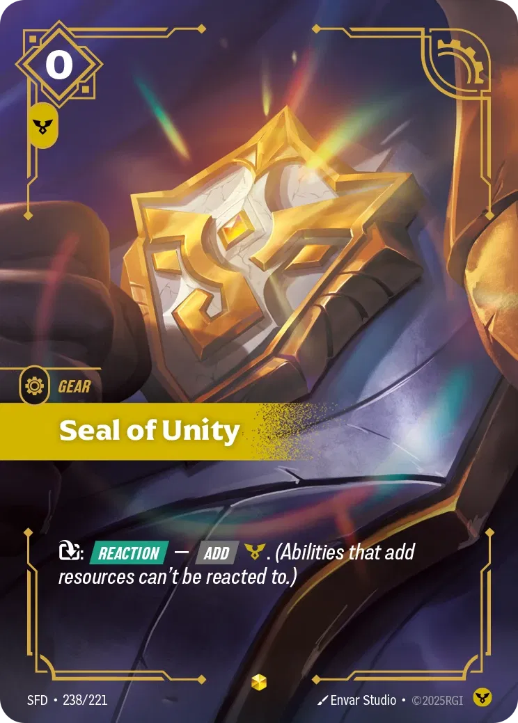 Seal of Unity - SFD-238 - Spiritforged - Riftbound card