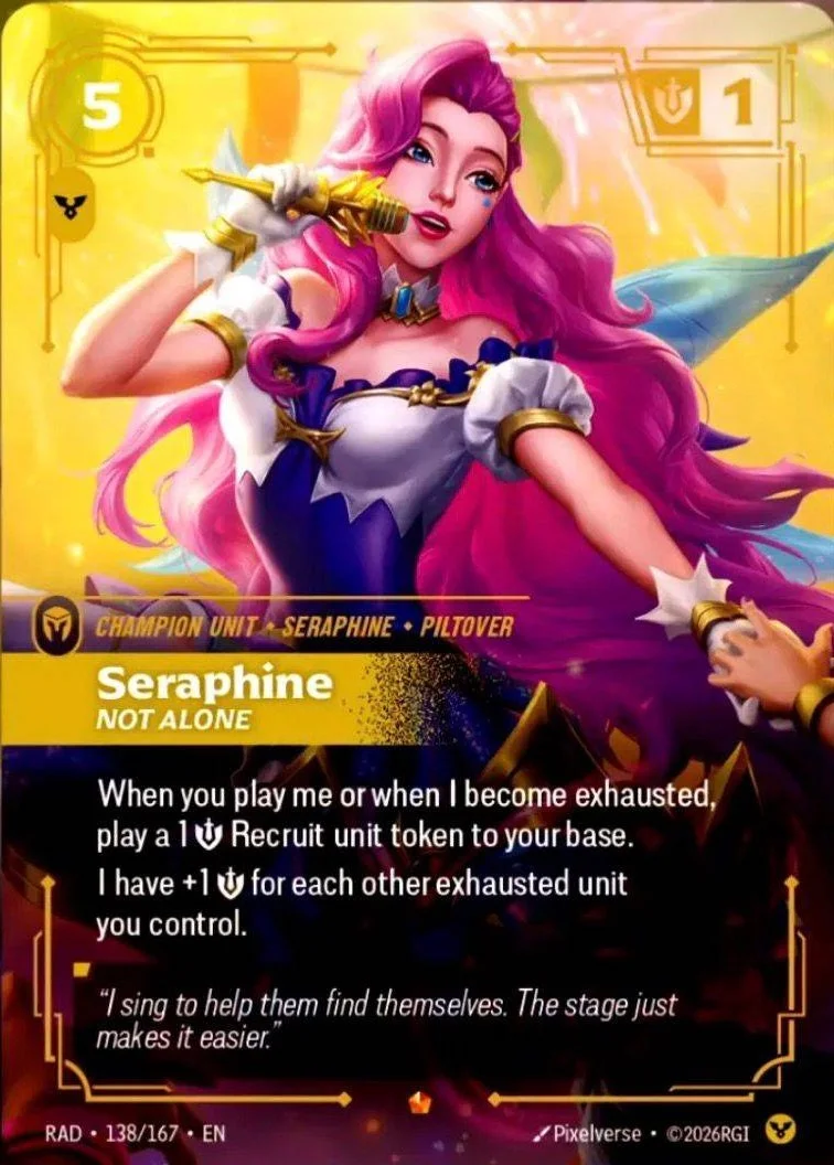 Seraphine, Not Alone - RAD-138 - Radiance - Riftbound card