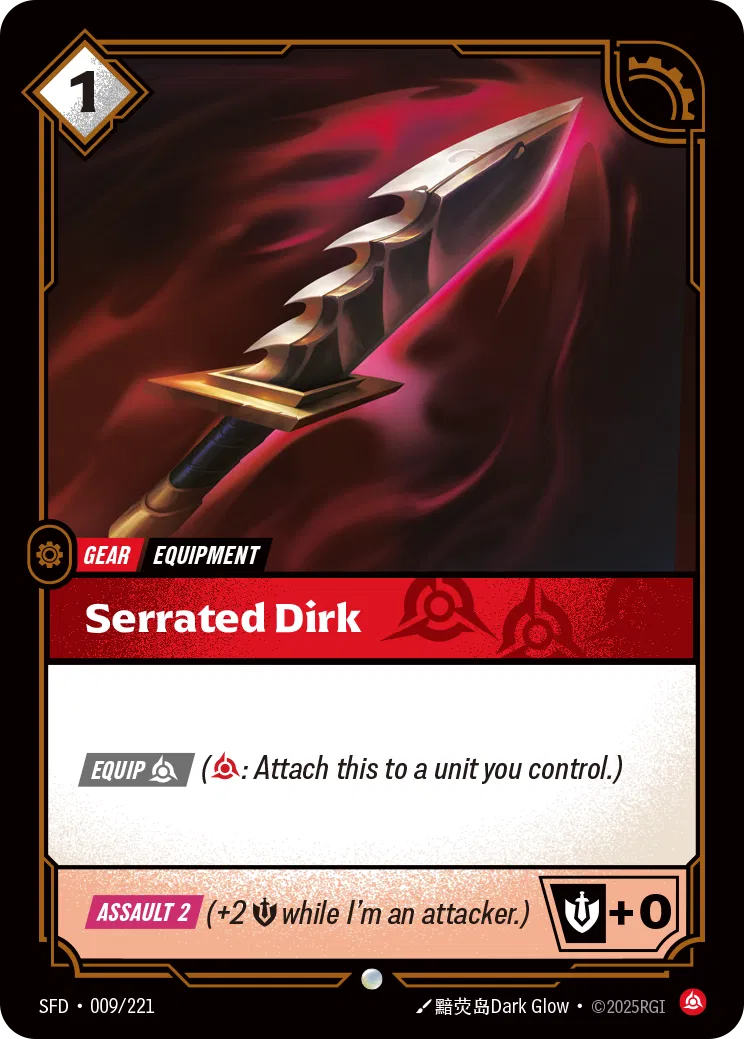 Serrated Dirk - SFD-009 - Spiritforged - Riftbound card