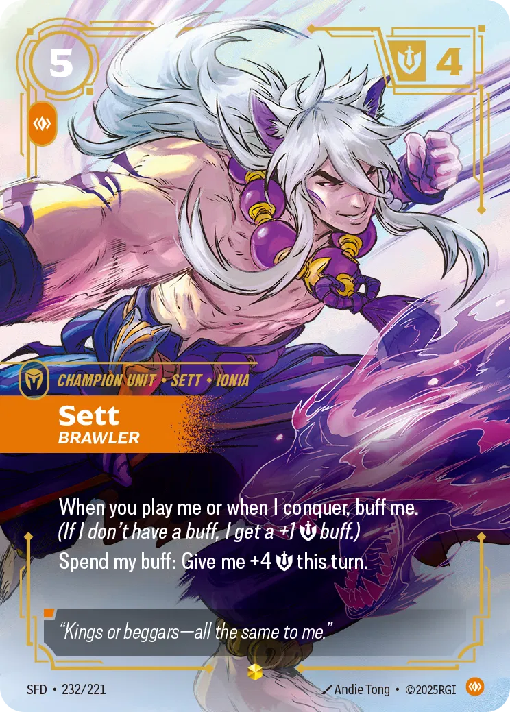 Sett Brawler - SFD-232 - Spiritforged - Riftbound card
