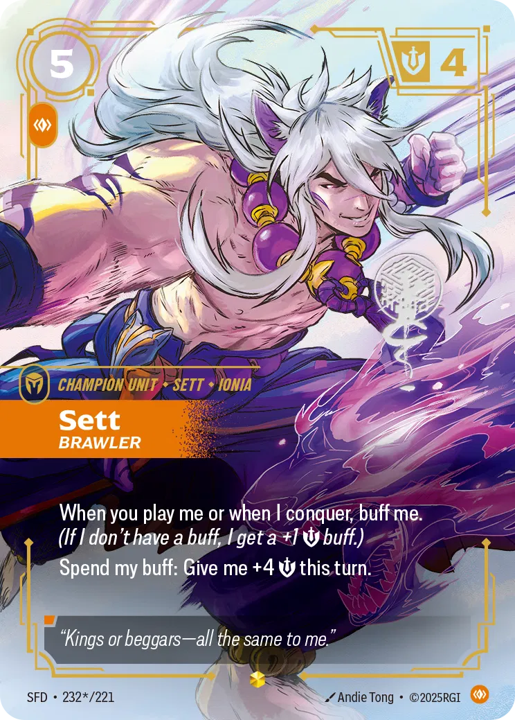 Sett Brawler - SFD-232s - Spiritforged - Riftbound card